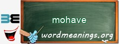 WordMeaning blackboard for mohave